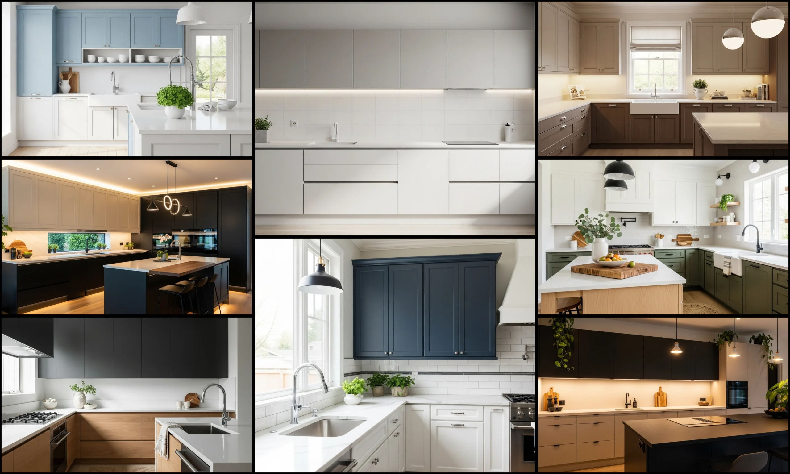 Two-Tone Modern Kitchen Cabinet