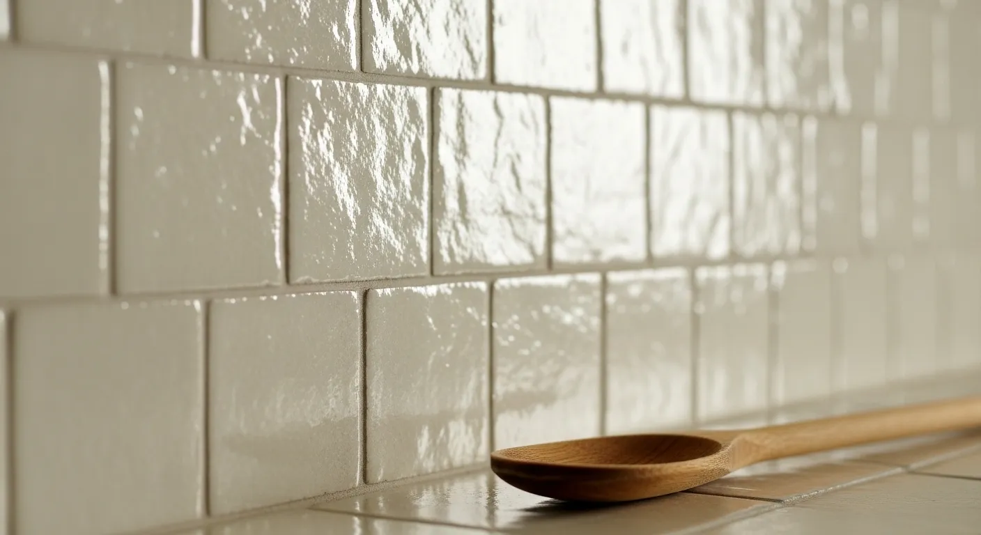 Vintage-inspired tile backsplash in a farmhouse kitchen