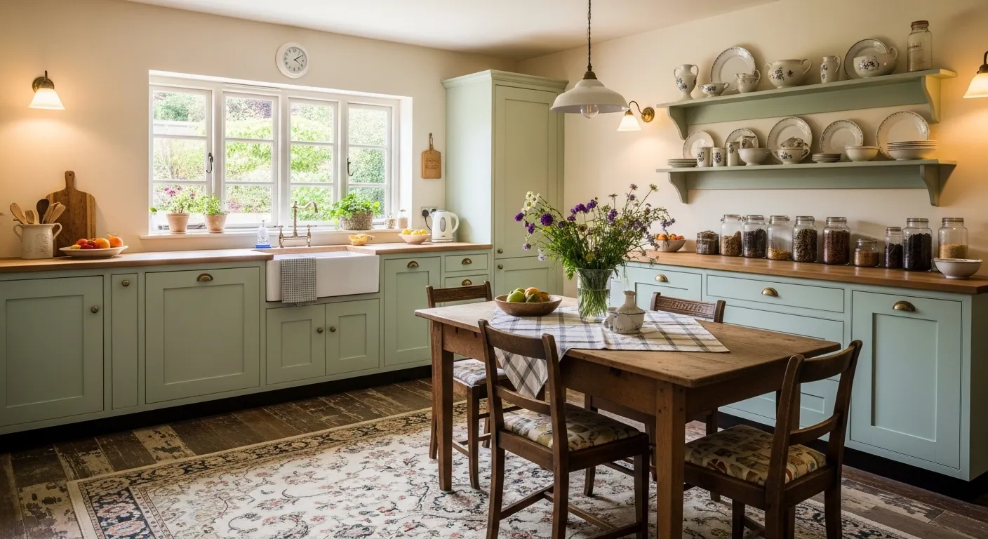Vintage-style kitchen cabinets with classic charm