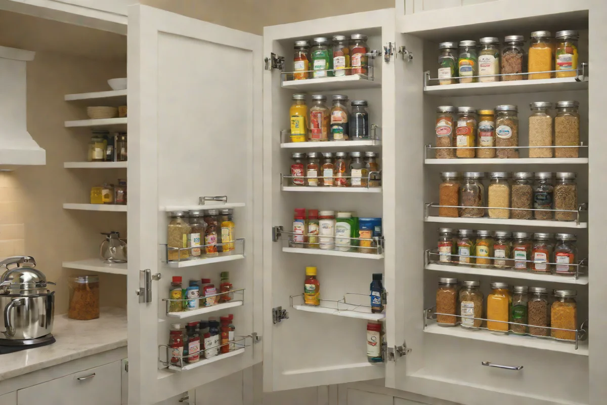 Use Cabinet Door Spice Racks for Hidden Storage -  Best Spice Racks