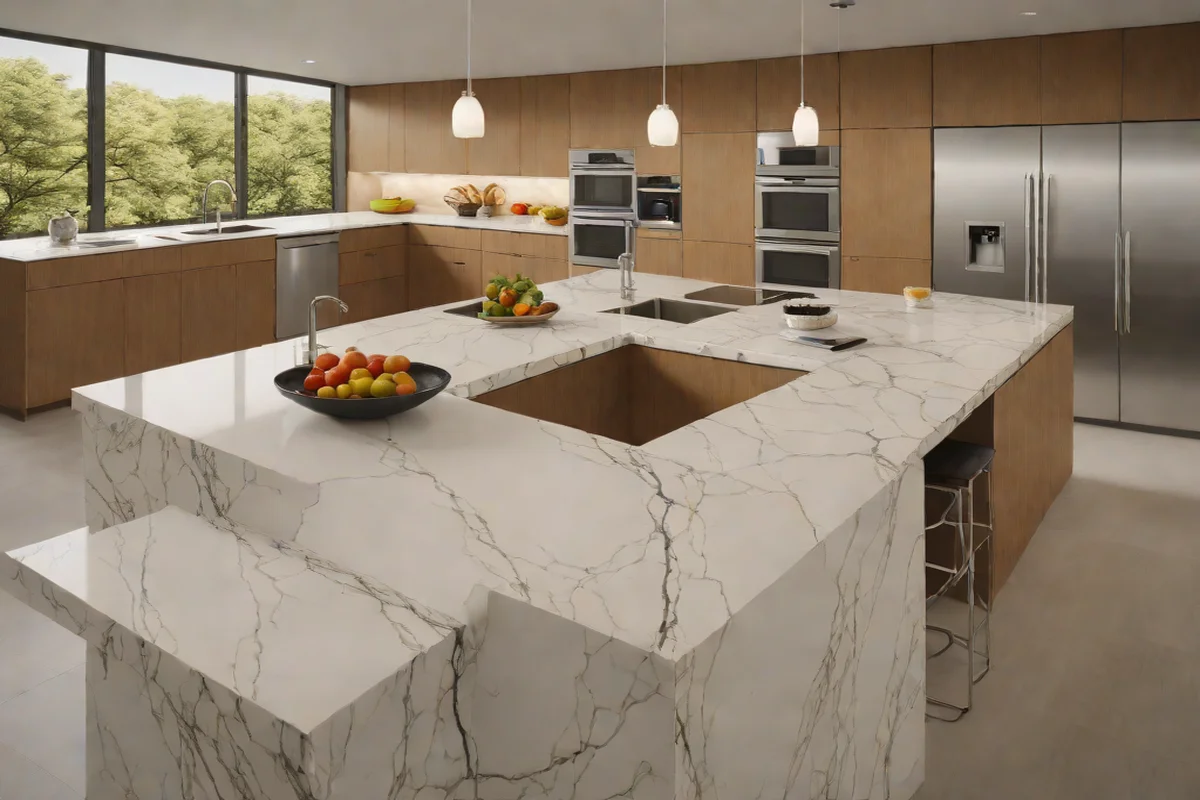 Use a Waterfall Countertop for a Cleaner Look - Modern Kitchen Island Ideas