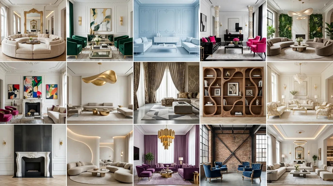 Modern Rococo Revival Living Room Ideas