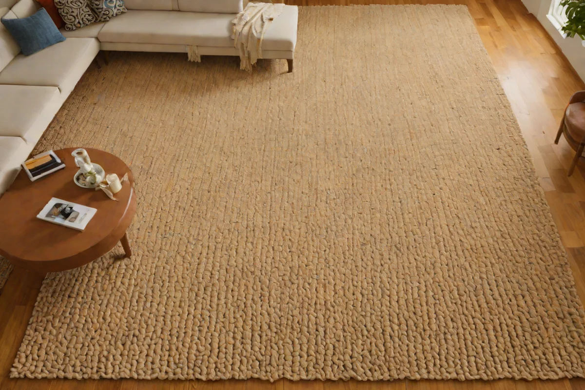 Layered Dual-Rug Natural Fiber Foundations Layered Dual-Rug Natural Fiber Foundations - Afrohemian Living Room Ideas