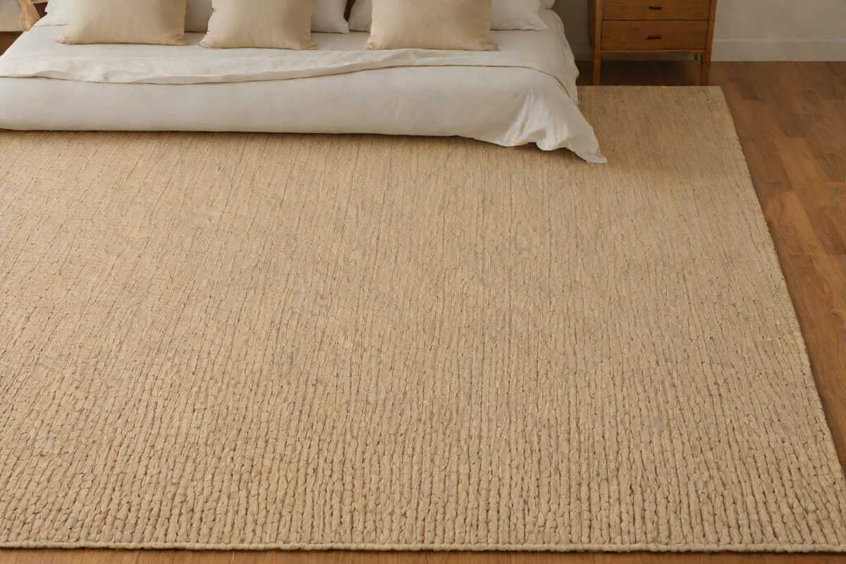 Flat-Woven Natural Bleached Jute Rugs - Girls' Bedroom Ideas