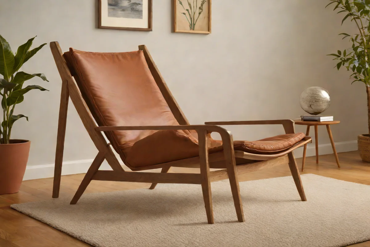 Vintage Leather Sling Reading Chairs - Girls' Bedroom Ideas