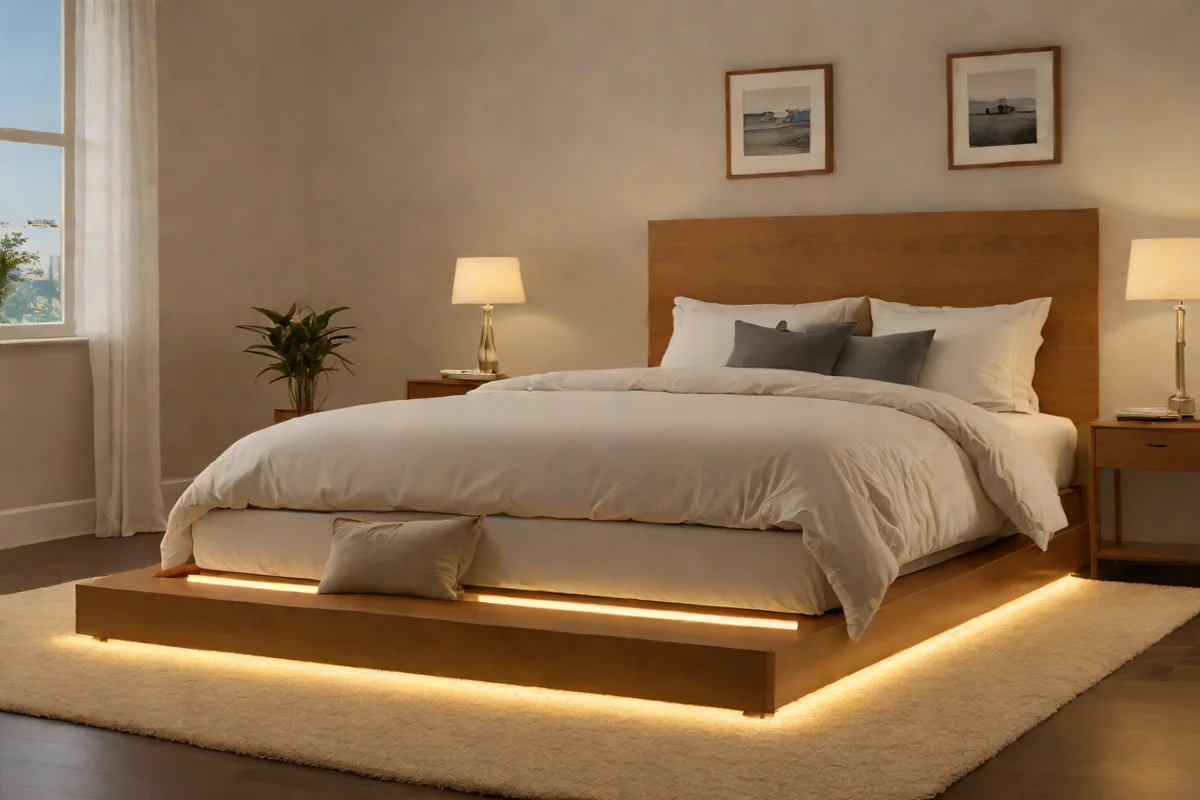 Hidden Under-Bed LED Nightlight Halos - Girls' Bedroom Ideas