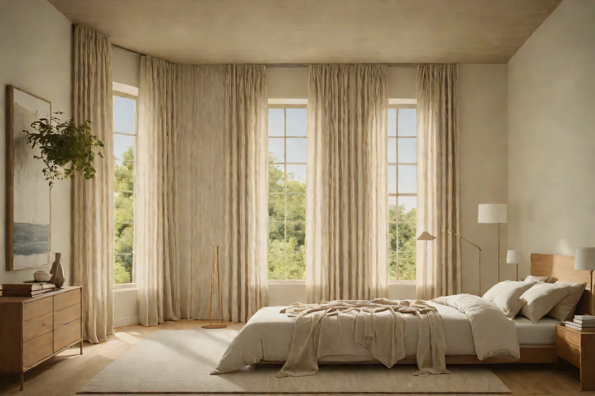 Floor-to-Ceiling Raw Linen Panel Drapes - Girls' Bedroom Ideas