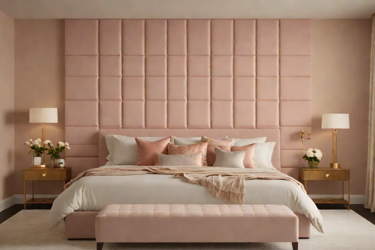 Custom Headboards Wrapped in Blush Silk-Blend Velvet - Girls' Bedroom Ideas