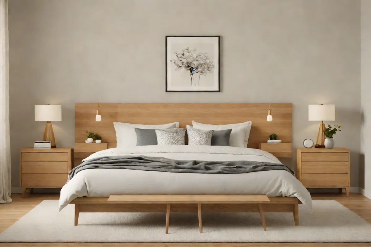 Symmetrical Axial Nightstand Flanking - Girls' Bedroom Ideas