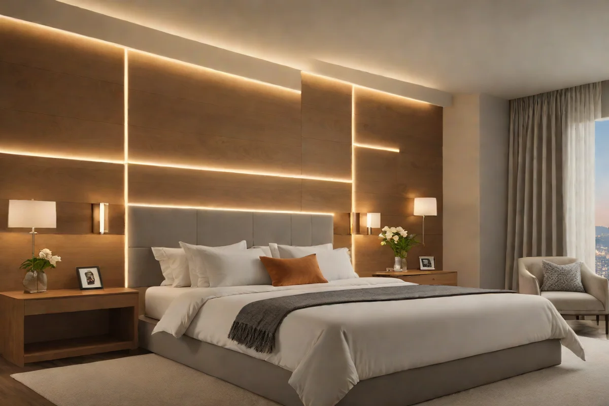 Integrated Headboard LED Cove Halos - Inspiring Bedroom Ideas