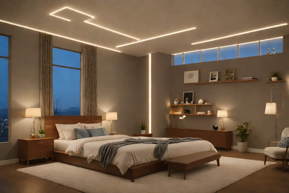 Circadian-Adaptive Smart Lighting Accents - Inspiring Bedroom Ideas