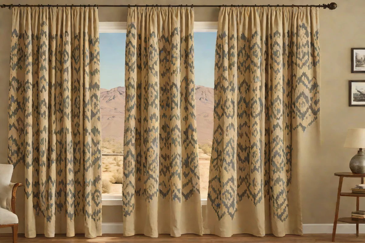 The Rhythmic Pattern of Southwestern Pendleton Drapes - Modern Cowgirl Bedroom Ideas