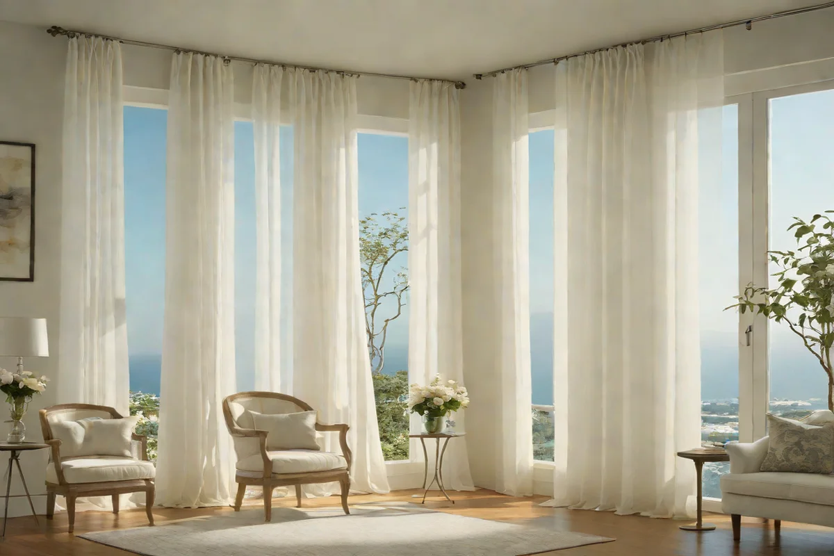 Clear Acrylic Floating Drapery Valances - Modern Rococo Revival Living Room Ideas