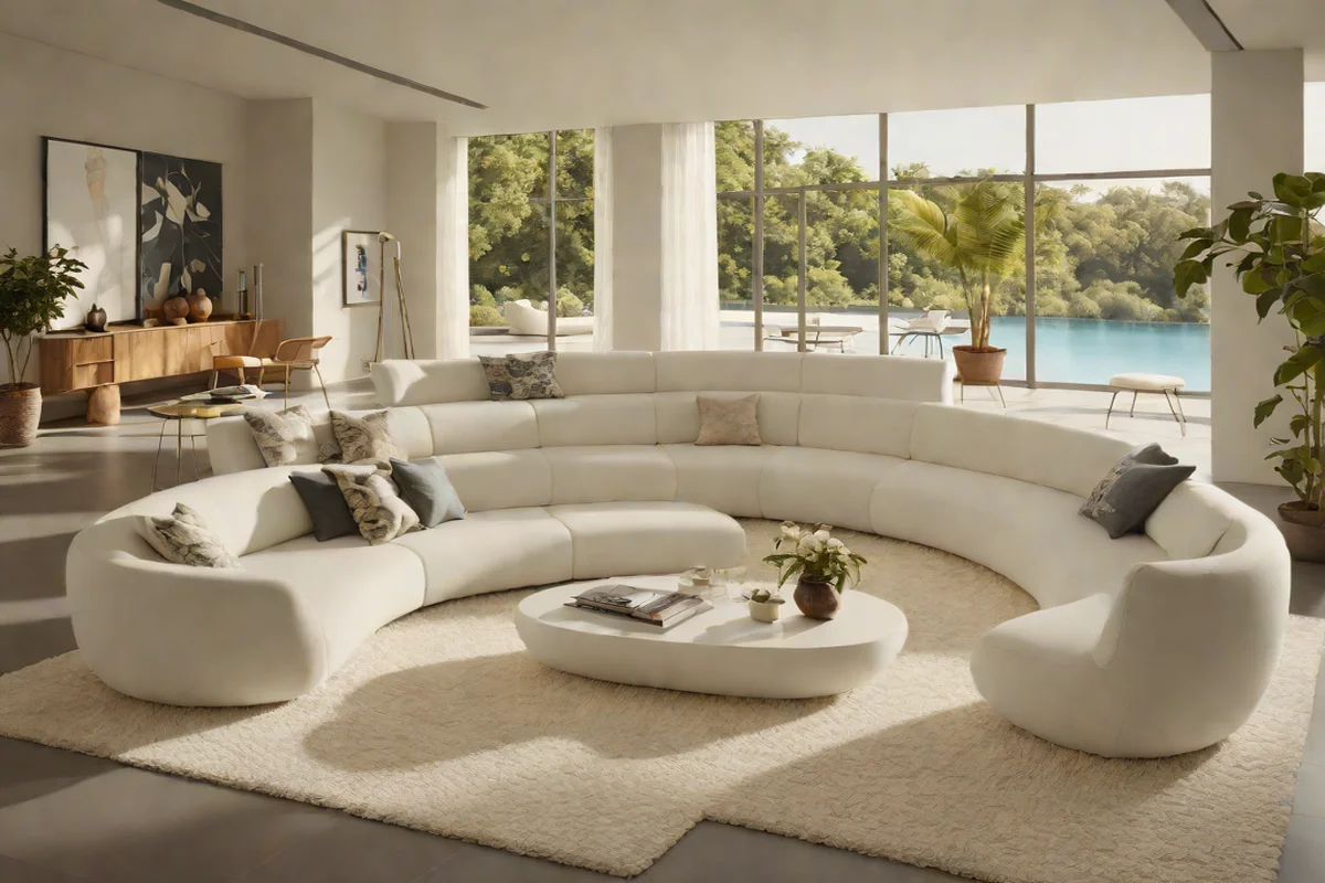High-Contrast Asymmetrical Bouclé Sofas - Modern Rococo Revival Living Room Ideas