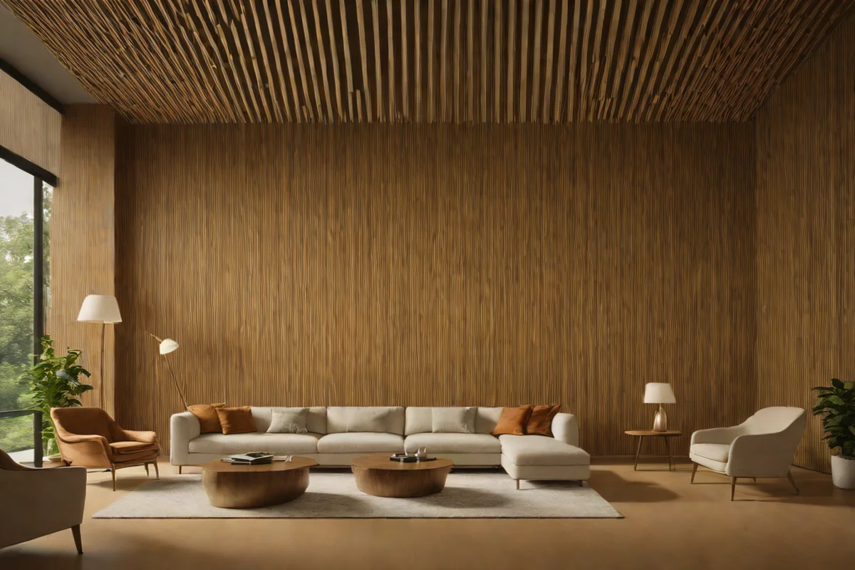 The Linear Rhythm of Vertical Wood Slat Paneling - Quiet Luxury Living Room