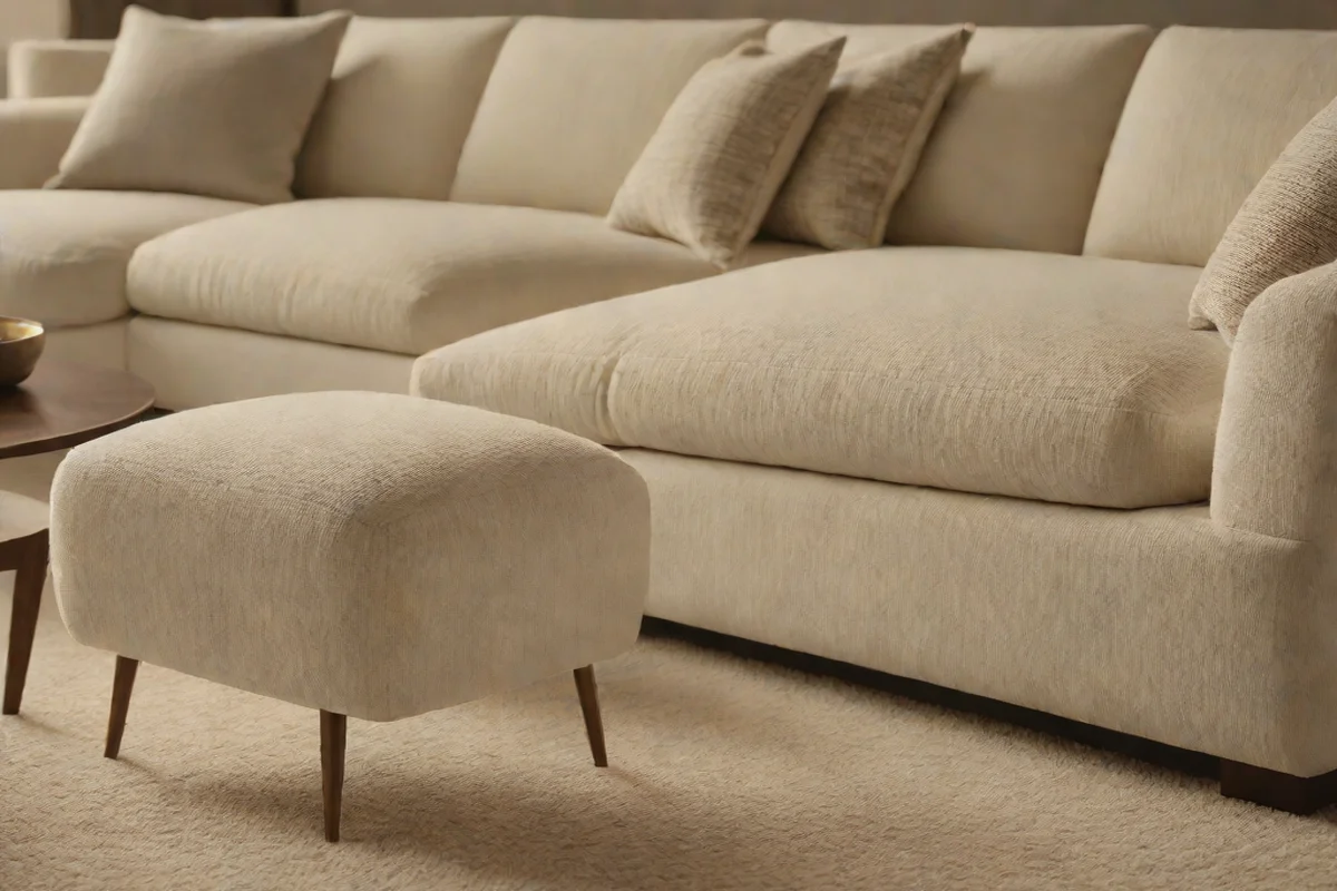 Oversized Tailored Bouclé and Linen Sofas - Quiet Luxury Living Room