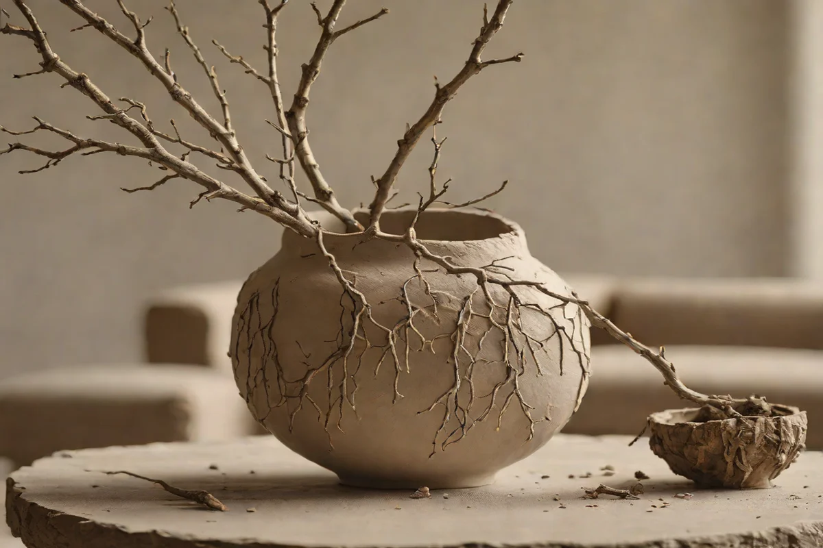 Hand-Thrown Wabi-Sabi Table Ceramics - Quiet Luxury Living Room