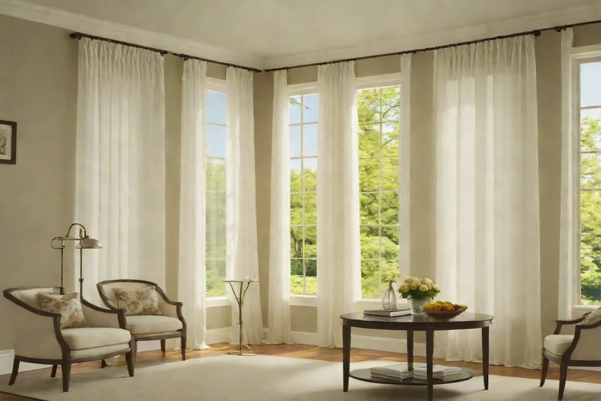 Over-the-Window Acrylic Floating Valances - Small White Living Room Ideas
