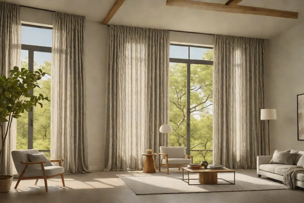 Floor-to-Ceiling Raw Linen Panel Drapes - Teenage Boy Bedroom Ideas