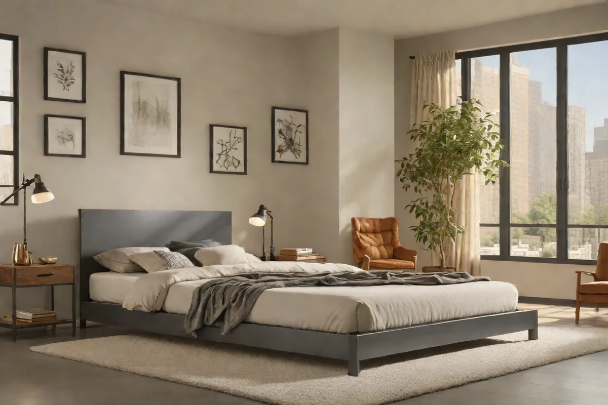 Low-Slung Industrial Platform Bed Foundations - Teenage Boy Bedroom Ideas