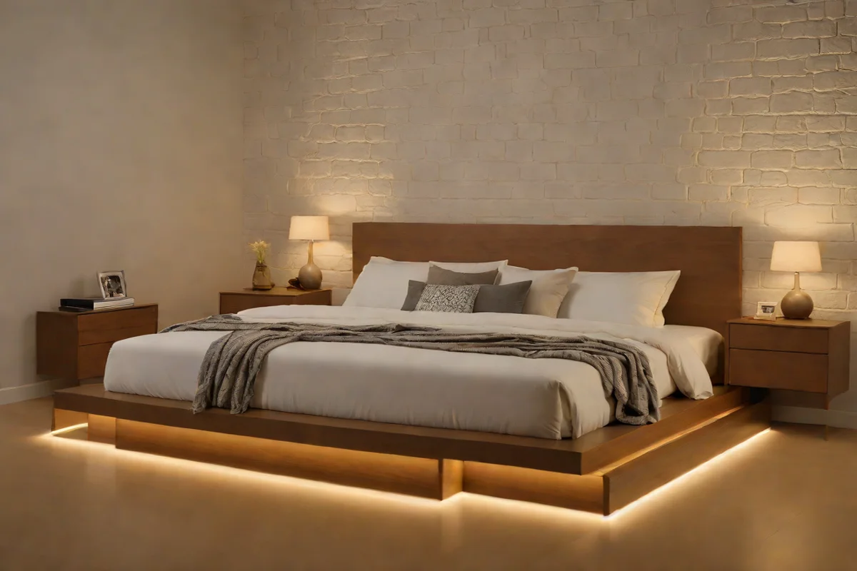 Hidden Under-Bed LED Nightlight Halos - Teenage Boy Bedroom Ideas