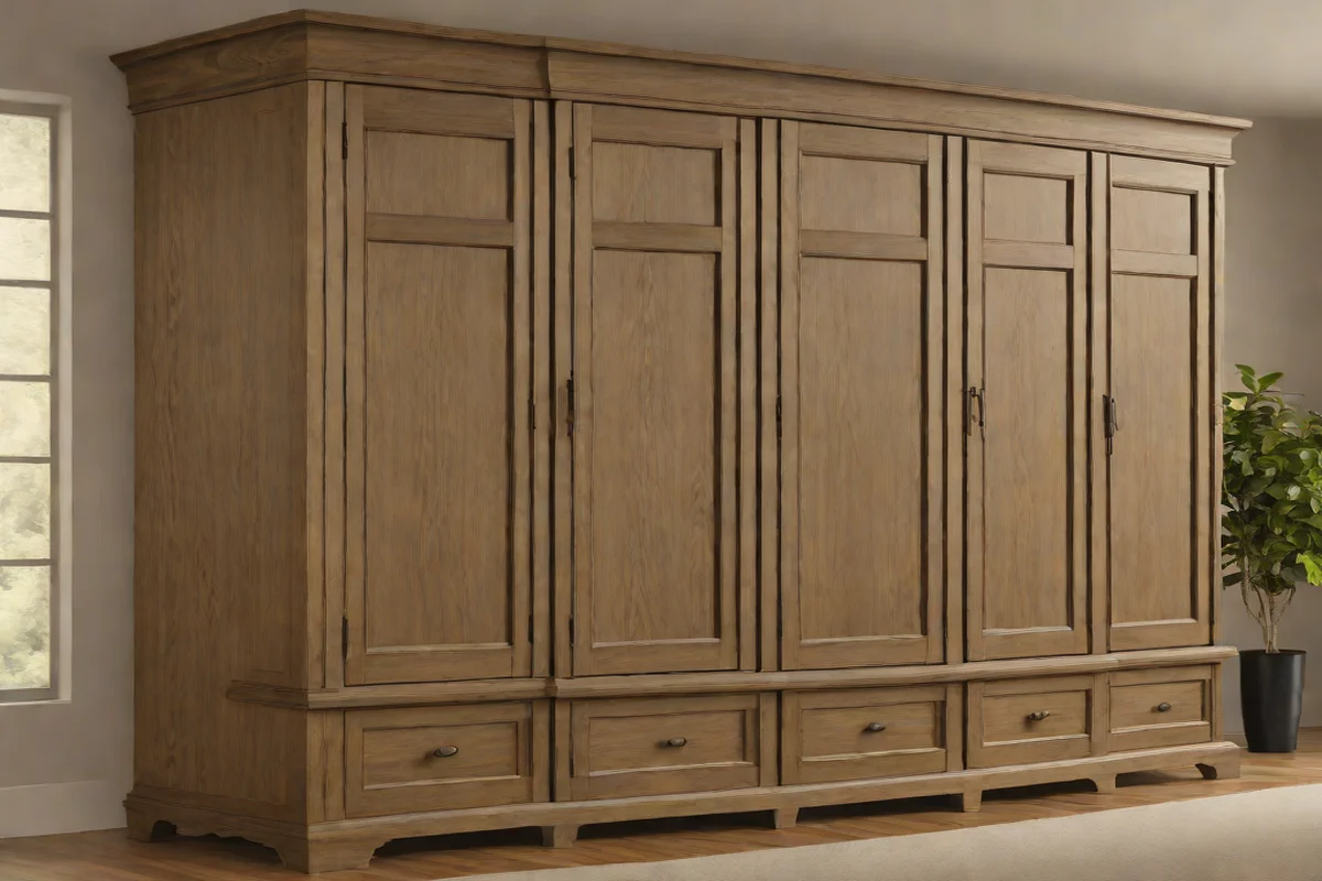 Low-Profile Distressed Oak Armoires - western bedroom ideas