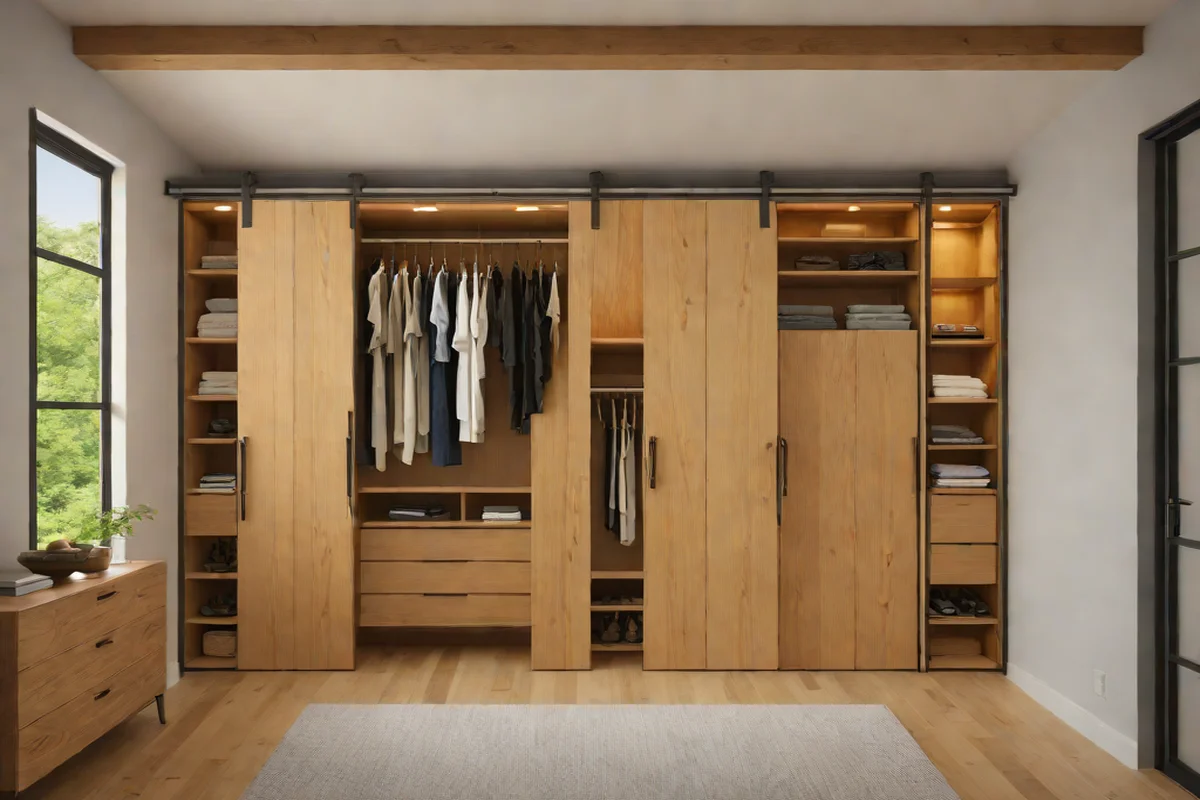 Deep Barn-Door Closet Conversions - western bedroom ideas