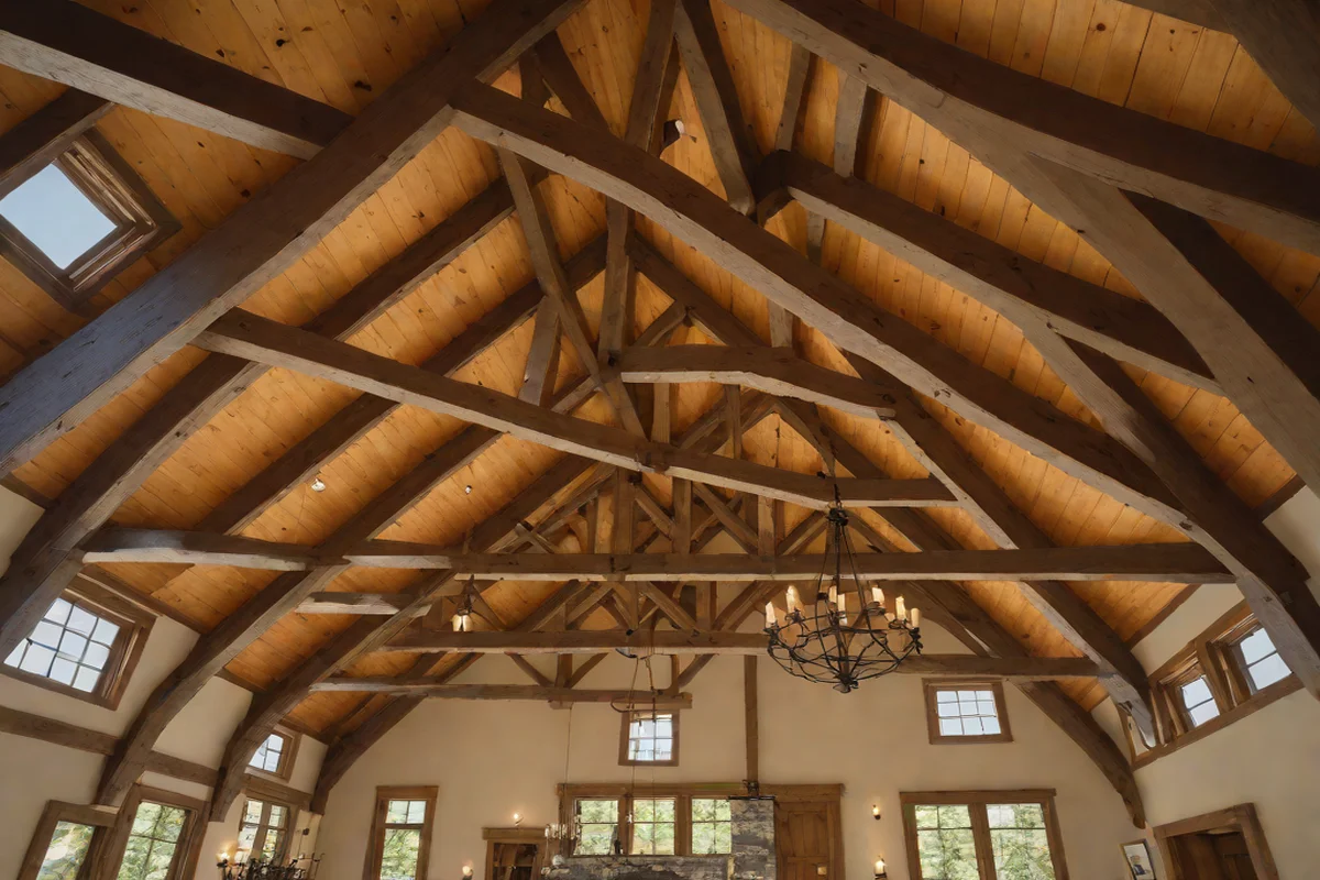 Exposed Architectural Ceiling Beams - western bedroom ideas