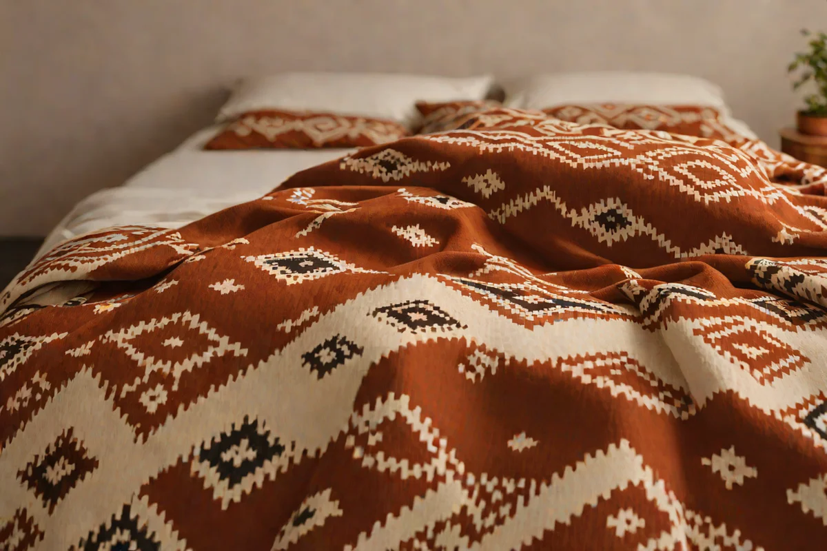 The Rhythmic Pattern of Navajo-Inspired Blankets - western bedroom ideas