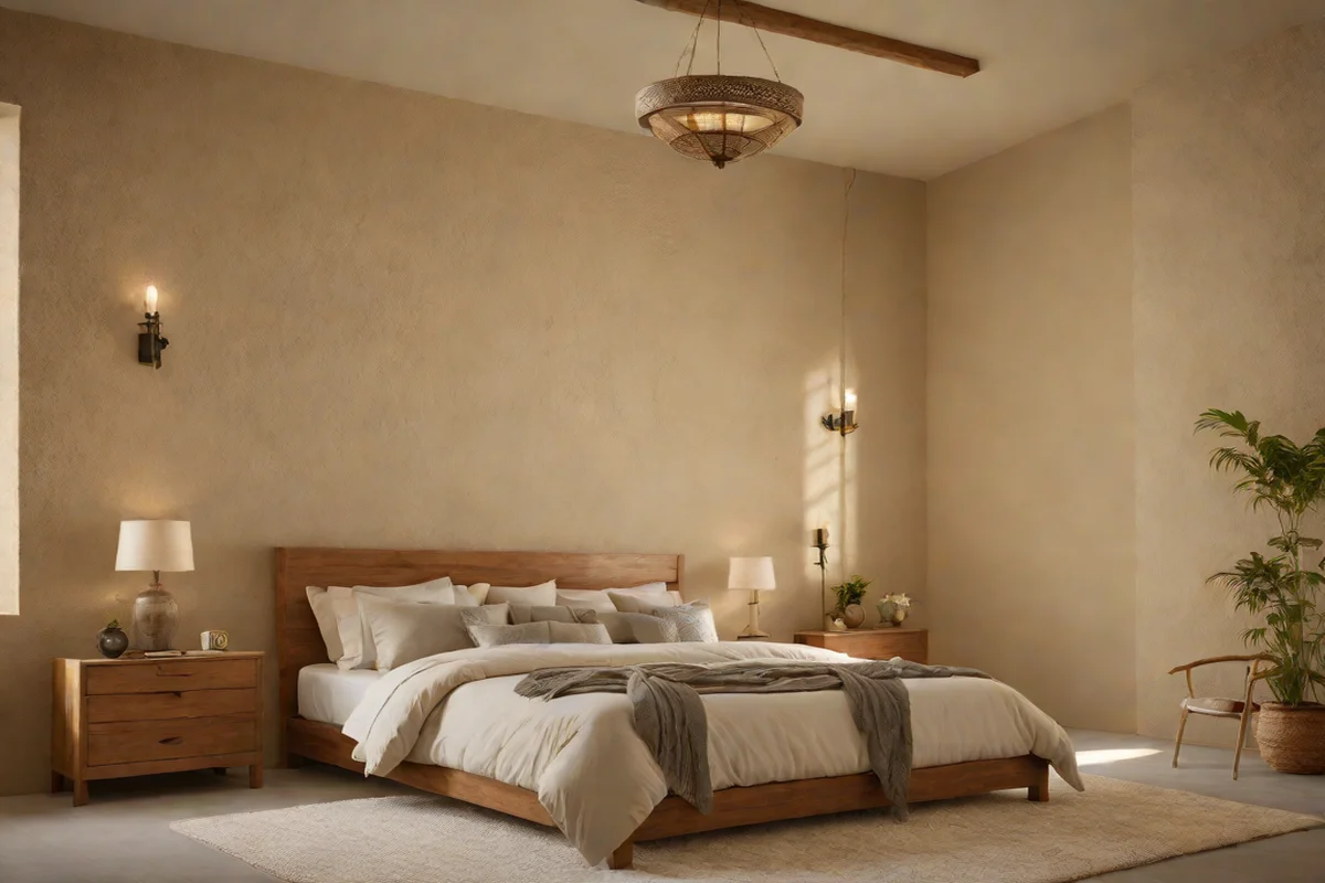 Plaster and Adobe-Look Textured Walls - western bedroom ideas