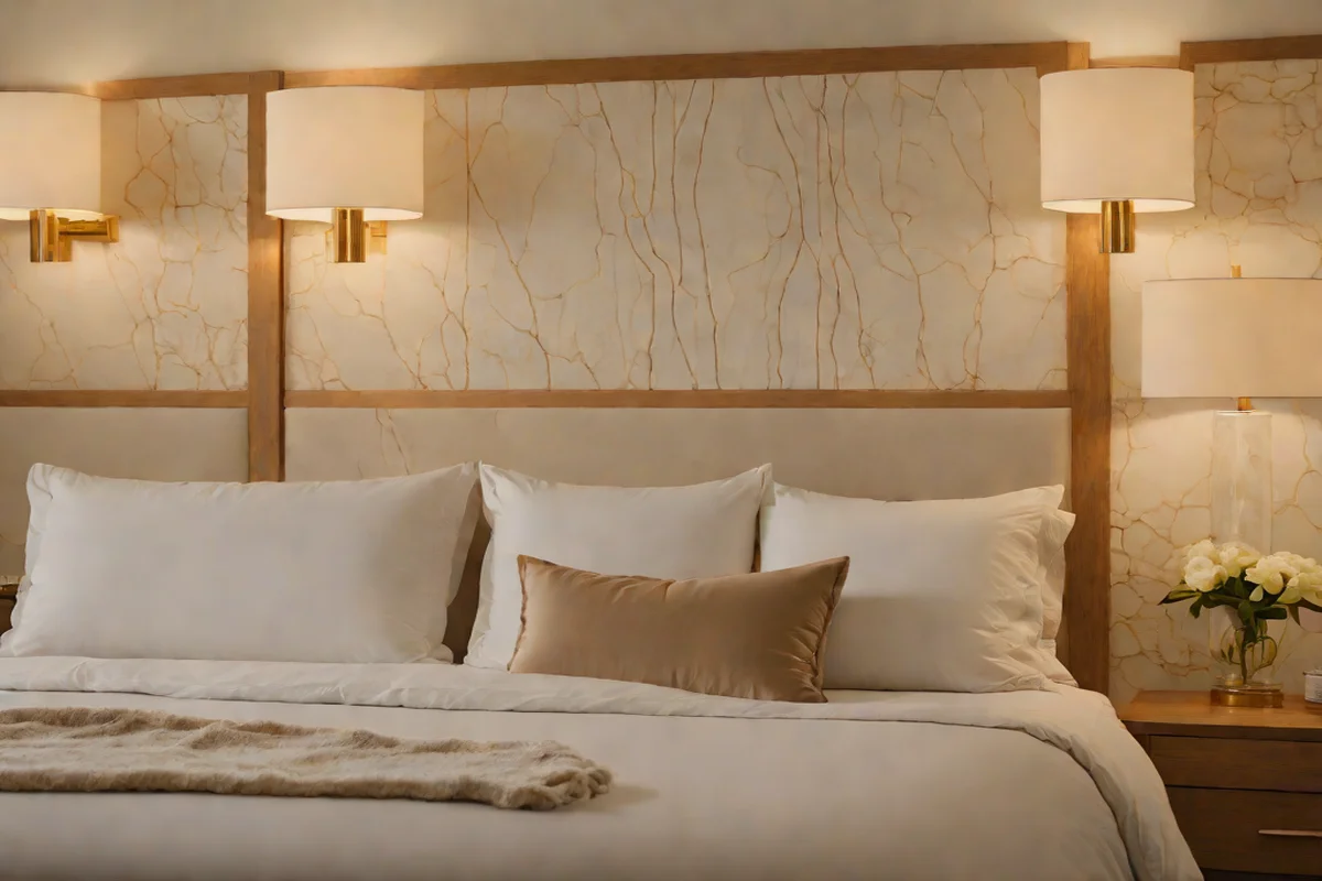 Integrate Symmetrical Floating Alabaster Sconces -  Chic Dreamy Bedroom Ideas