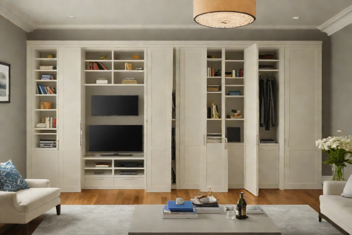 Hide Electronics Behind Custom Pocket Doors Hide Electronics Behind Custom Pocket Doors - Cozy Bedroom Ideas
