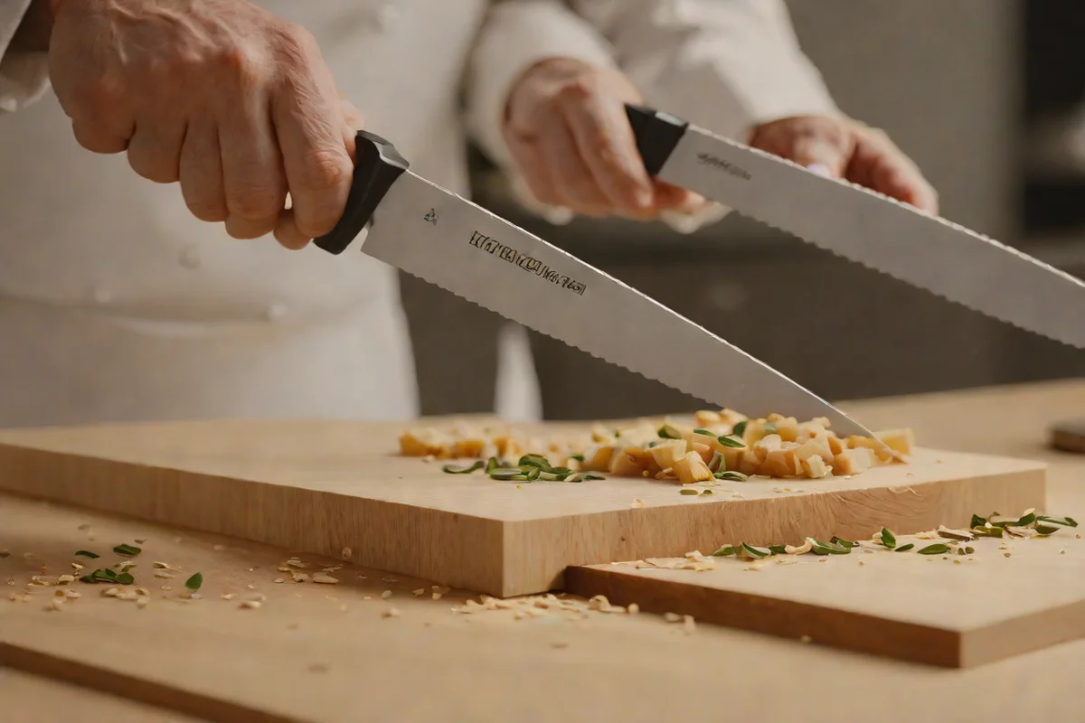 Utilize the Board Spine for Ingredient Relocation - Cutting Board Tricks and Tips
