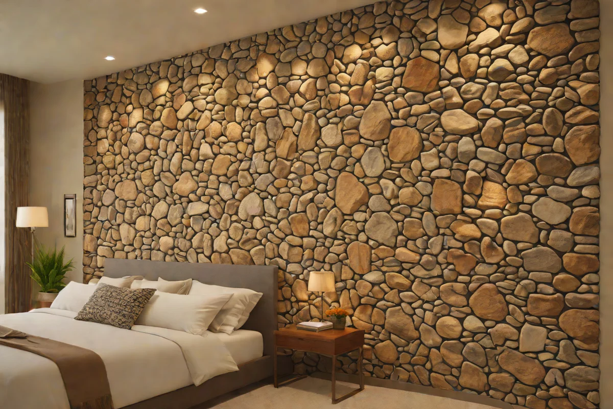 Build a Monolithic Fieldstone Feature Wall Build a Monolithic Fieldstone Feature Wall - earthy cottage bedroom ideas