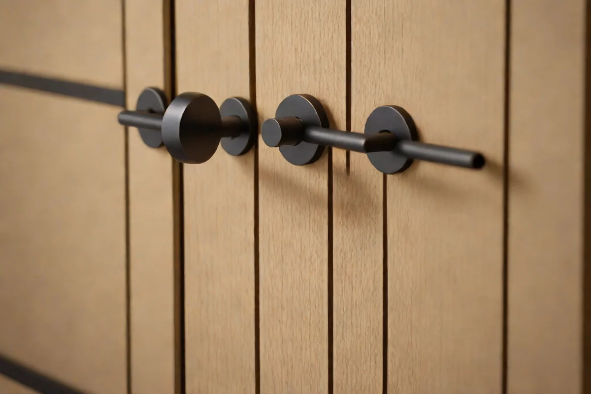 Incorporate Matte Blackened Bronze Hardware - Neutral Bedroom Decor Ideas