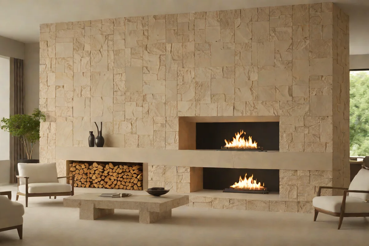 Embrace the Character of a Solid Travertine Fireplace - Neutral Bedroom Decor Ideas