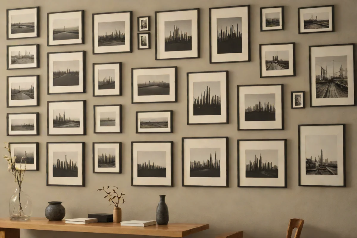 Curate a Personal, Tonal Charcoal Art Gallery - Neutral Bedroom Decor Ideas