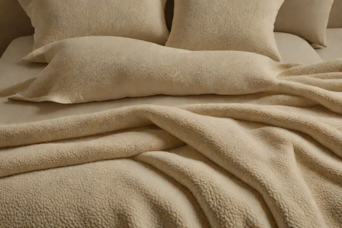 Layer Bouclé, Cashmere, and Raw Silk Bedding - Neutral Bedroom Decor Ideas
