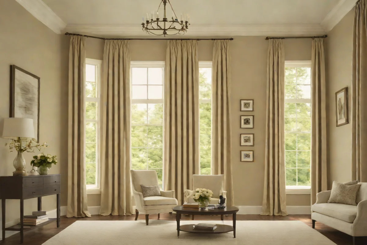 Install Full-Height, Double-Lined Oatmeal Linen Drapery - Neutral Bedroom Decor Ideas
