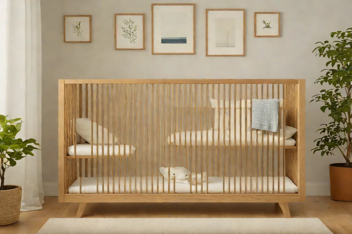 Establish a Grounded Low-Profile White Oak Crib - Nursery Ideas for Baby Boys