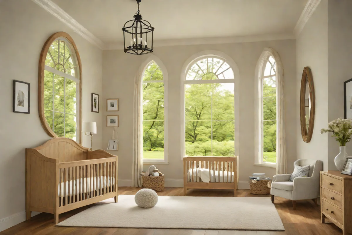 Incorporate a Statement Arched Architectural Mirror - Nursery Ideas for Baby Boys