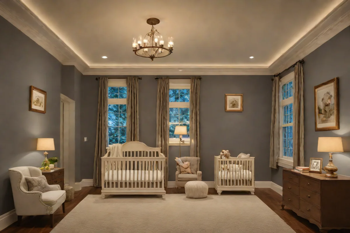 Deploy Low-Kelvin Perimeter Cove Lighting - Nursery Ideas for Baby Boys