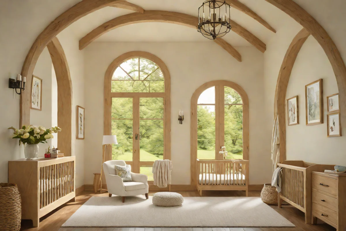 Incorporate a Statement Arched Architectural Mirror - Nursery Ideas for Girls