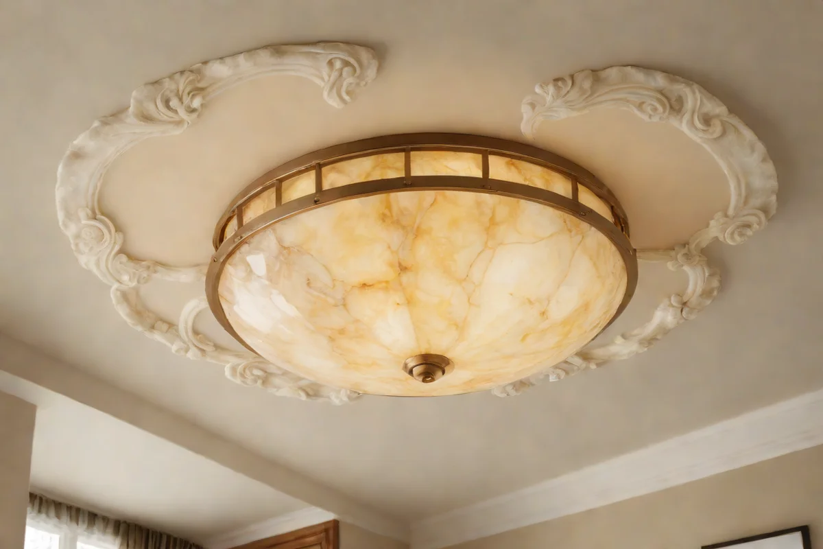 Install a Dimmable Alabaster Flush-Mount Ceiling Light - Nursery Ideas for Girls