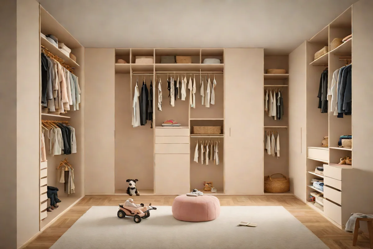 Utilize Flush-Faced Integrated Storage Wardrobes - Nursery Ideas for Girls