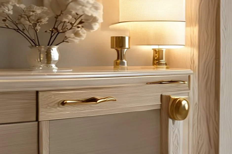 Incorporate Soft, Brushed Champagne Gold Hardware - Nursery Ideas for Girls