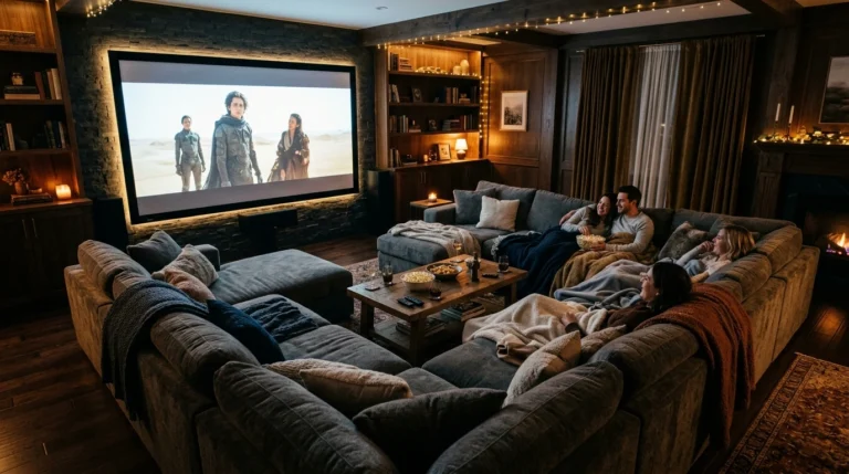 U Shaped Couch Living Room Ideas For The Ultimate Movie Night