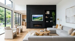 How To Style A Black Tv Wall Without Making The Room Feel Small