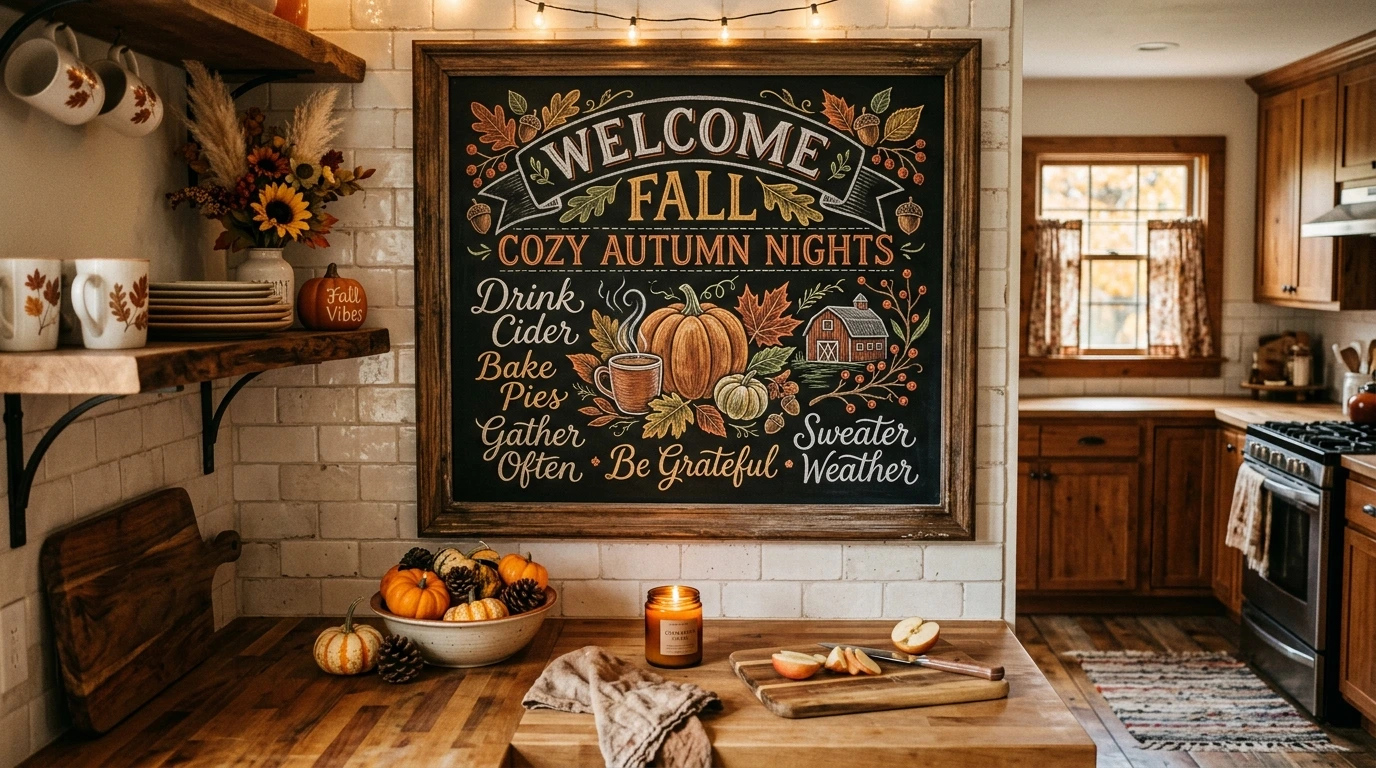What To Draw On Your Fall Chalkboard 10 Cute Easy Ideas