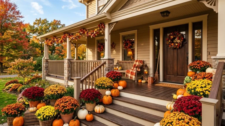 The Ultimate Guide To Decorating Your Front Porch With Fall Mums